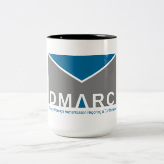 Two-Tone DMARC Logo Mug, 15 oz Two-Tone Coffee Mug