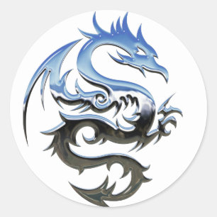 two tone dragon stickers