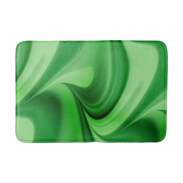 Two Tone Emerald Swirl Bath Mat (Front)