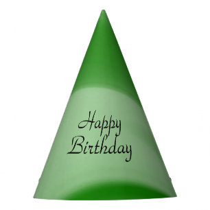 Two Tone Emerald Swirl Birthday Party Hat