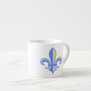 Two Tone Fleur-de-Lis Espresso Cup
