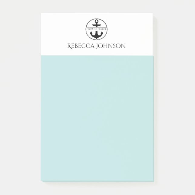 Two-tone "From the Desk of" custom name Post-it Notes (Front)