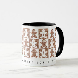 Two Tone Gingerbread Man Custom Text Mug