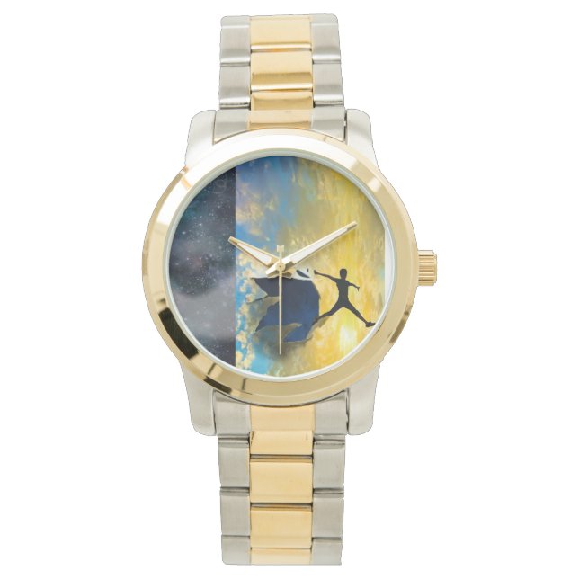 Two-Tone Gold and Silver Quantum Jumps Wristwatch (Front)