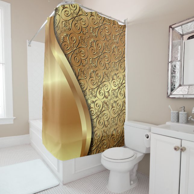 Two tone gold plated texture with a gold butterfly (In Situ)