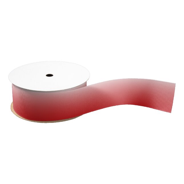 Two-tone gradient ombre fiery red grosgrain ribbon (Spool)