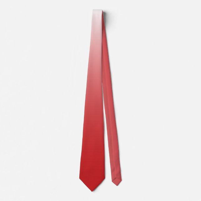 Two-tone gradient ombre fiery red tie (Front)