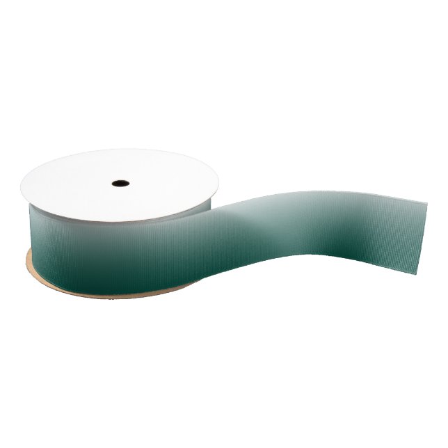 Two-tone gradient ombre green grosgrain ribbon (Spool)
