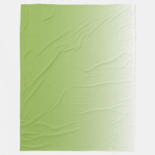 Two-tone gradient ombre greenery green fleece blanket