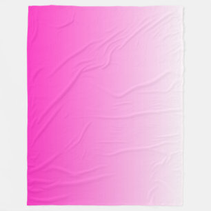 Two-tone gradient ombre hot pink fleece blanket