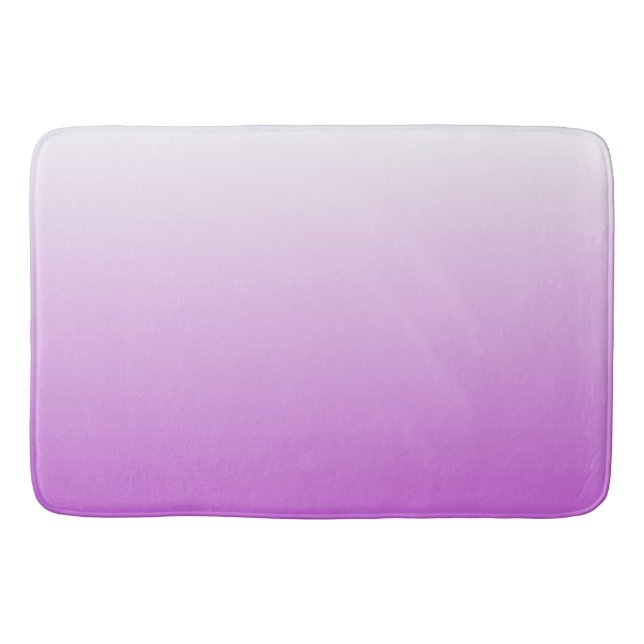 Two-tone gradient ombre lilac purple bath mat (Front)