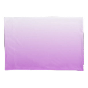 Two-tone gradient ombre lilac purple pillowcase