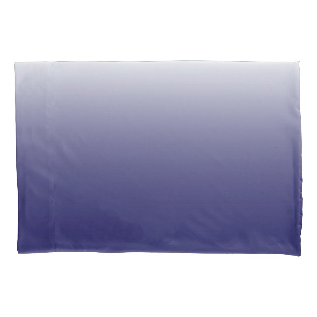 Two-tone gradient ombre navy blue pillowcase (Front)