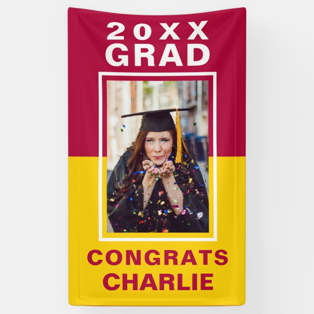 Two Tone Graduation Banner (Vertical)