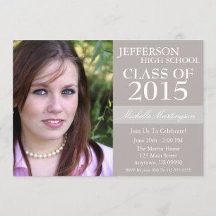 Two-Tone Graduation Invitations (Sand)