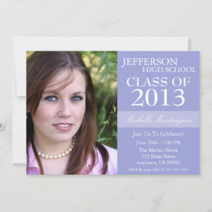 Two-Tone Graduation Invitations (Violet Purple)