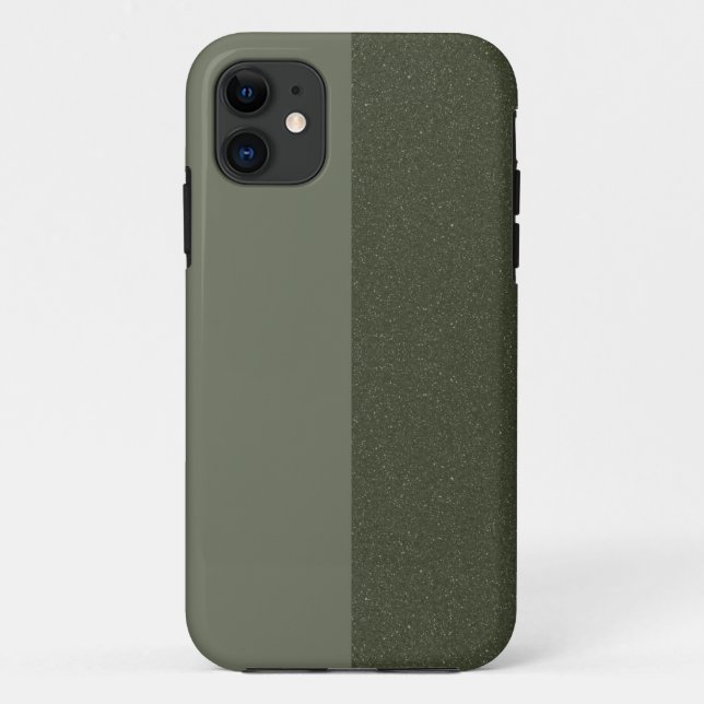 Two-Tone Green Texture iPhone 11 Case – Customize (Back)