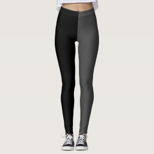 Two Tone Grey Black Halloween Leggings