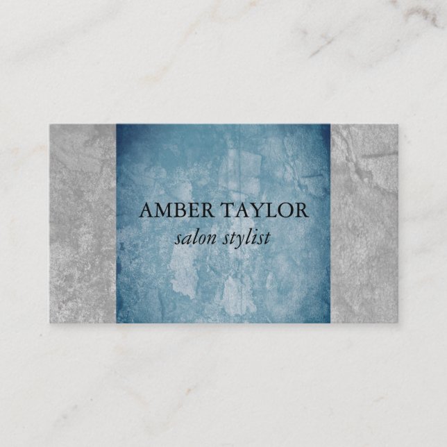Two Tone Grunge Texture Business Card (Front)