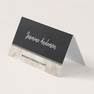 Two Tone Leather   Consulting Business Card