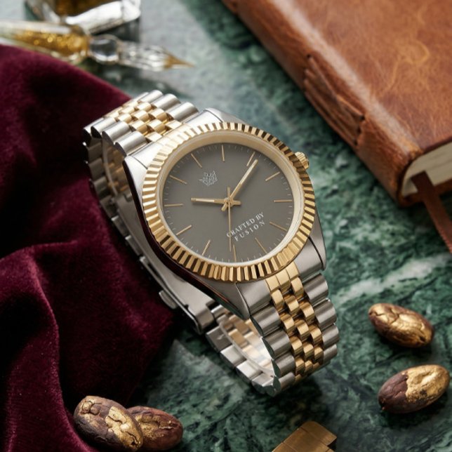 Two-Tone Luxury Chrono Watch -  Fluted Bezel  (Creator Uploaded)