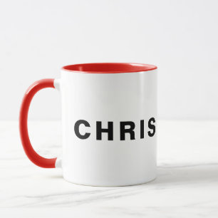 Two Tone Minimalist Custom Name Or Logo Mug