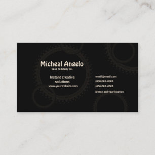 Two-Tone Modern Business Card - Decorative Circles