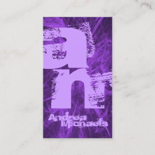 Two Tone Monogram Business Card