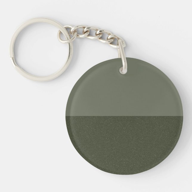 Two-Tone Moss Acrylic Keychain – Customizable (Front)