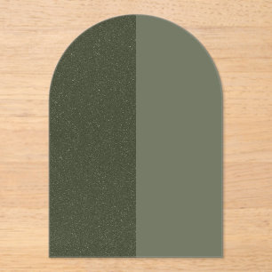 Two-Tone Moss Arch Acrylic Invitation – Customize