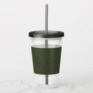 Two-Tone Moss Green Acrylic Tumbler – Customizable