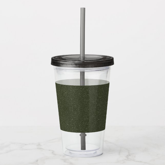 Two-Tone Moss Green Acrylic Tumbler – Customizable (Front)
