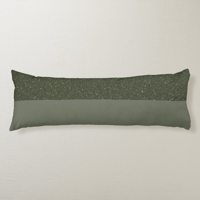 Two-Tone Moss Green Body Pillow – Customizable (Front)