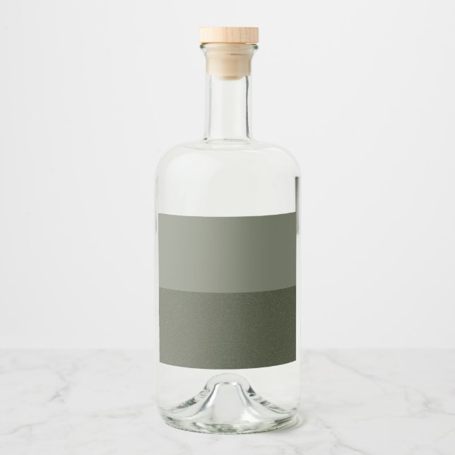 Two-Tone Moss Green Bottle Label – Customizable (Front)