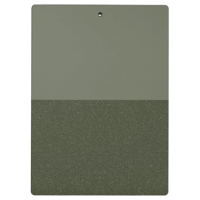 Two-Tone Moss Green Clipboard –Customizable Design (Back)