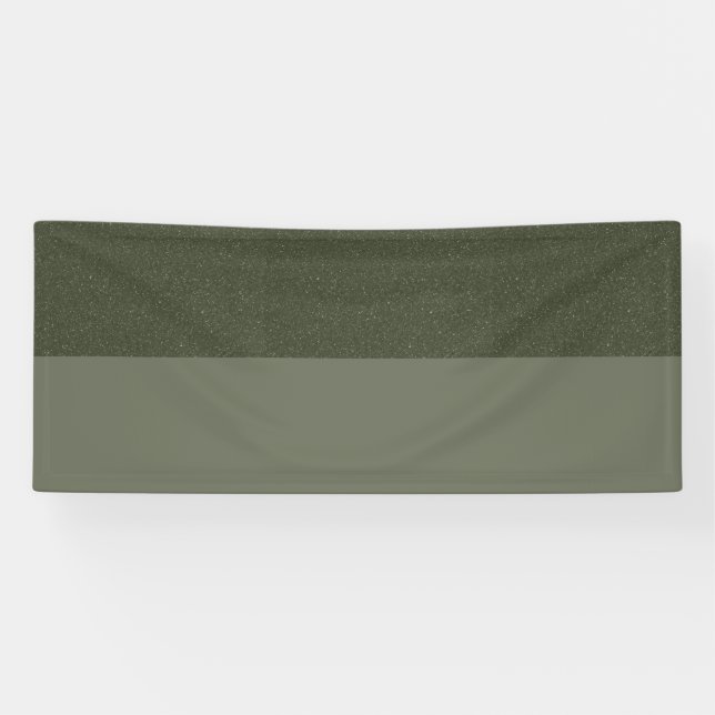 Two-Tone Moss Green Custom Banner (Horizontal)