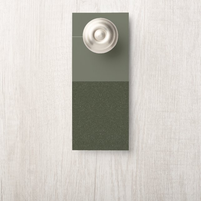Two-Tone Moss Green Custom Door Hanger – Customize (On Knob)