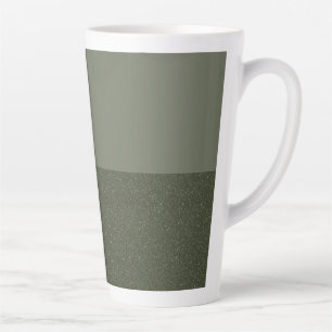 Two-Tone Moss Green Custom Latte Mug