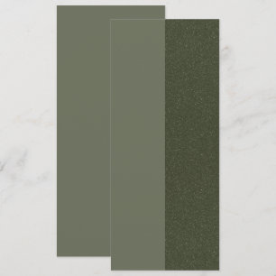 Two-Tone Moss Green Flat Menu Card – Customizable