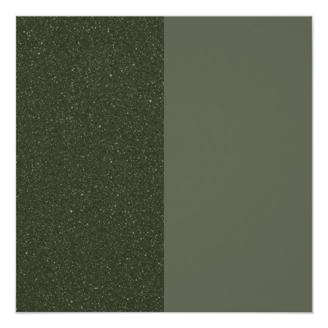 Two-Tone Moss Green Glossy Poster – Customizable (Front)