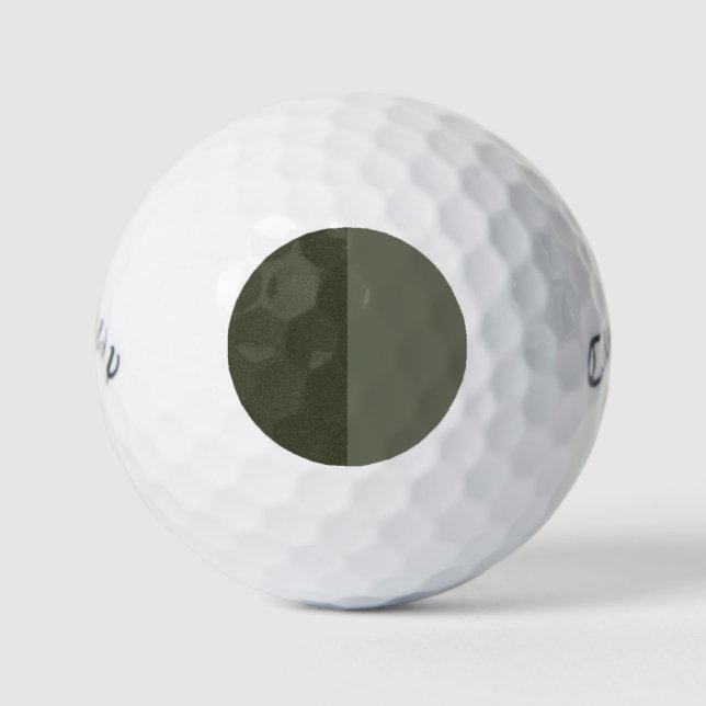 Two-Tone Moss Green Golf Ball – Custom Print (Front)
