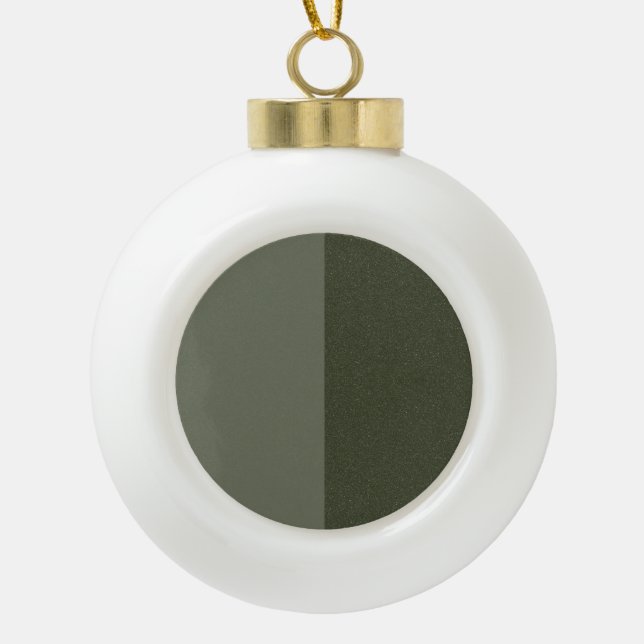 Two-Tone Moss Green Holiday Ornament – Customize (Front)