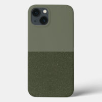 Two-Tone Moss Green iPhone 13 Case – Customizable