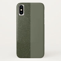 Two-Tone Moss Green iPhone X Case – Customizable
