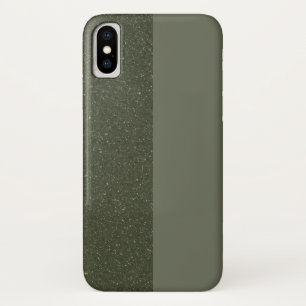 Two-Tone Moss Green iPhone X Case – Customizable