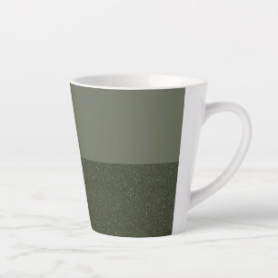Two-Tone Moss Green Latte Mug – Customizable
