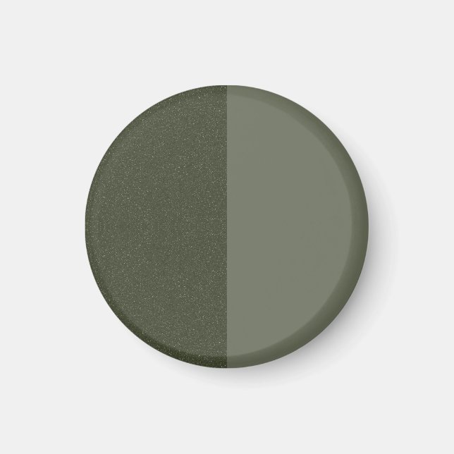 Two-Tone Moss Green Modern Magnet – Customizable (Front)