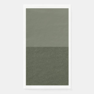 Two-Tone Moss Green Modern Napkin – Customizable