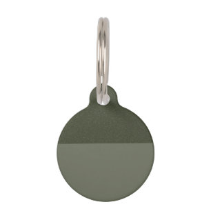 Two-Tone Moss Green Round Pet Tag – Customizable