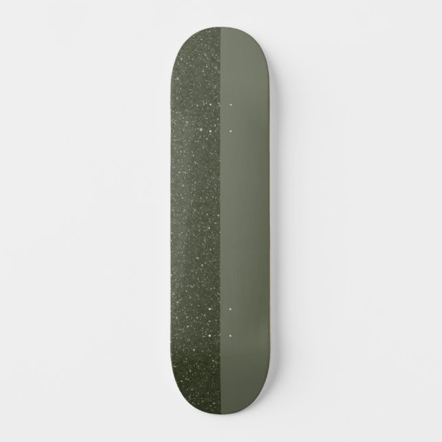 Two-Tone Moss Green Skateboard Deck – Customizable (Front)